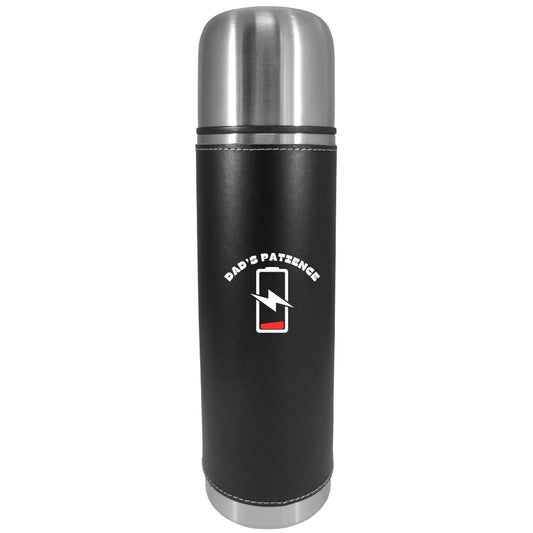Dad's Patience with low battery symbol Graphics Thermos - Flyclothing LLC - Flyclothing LLC