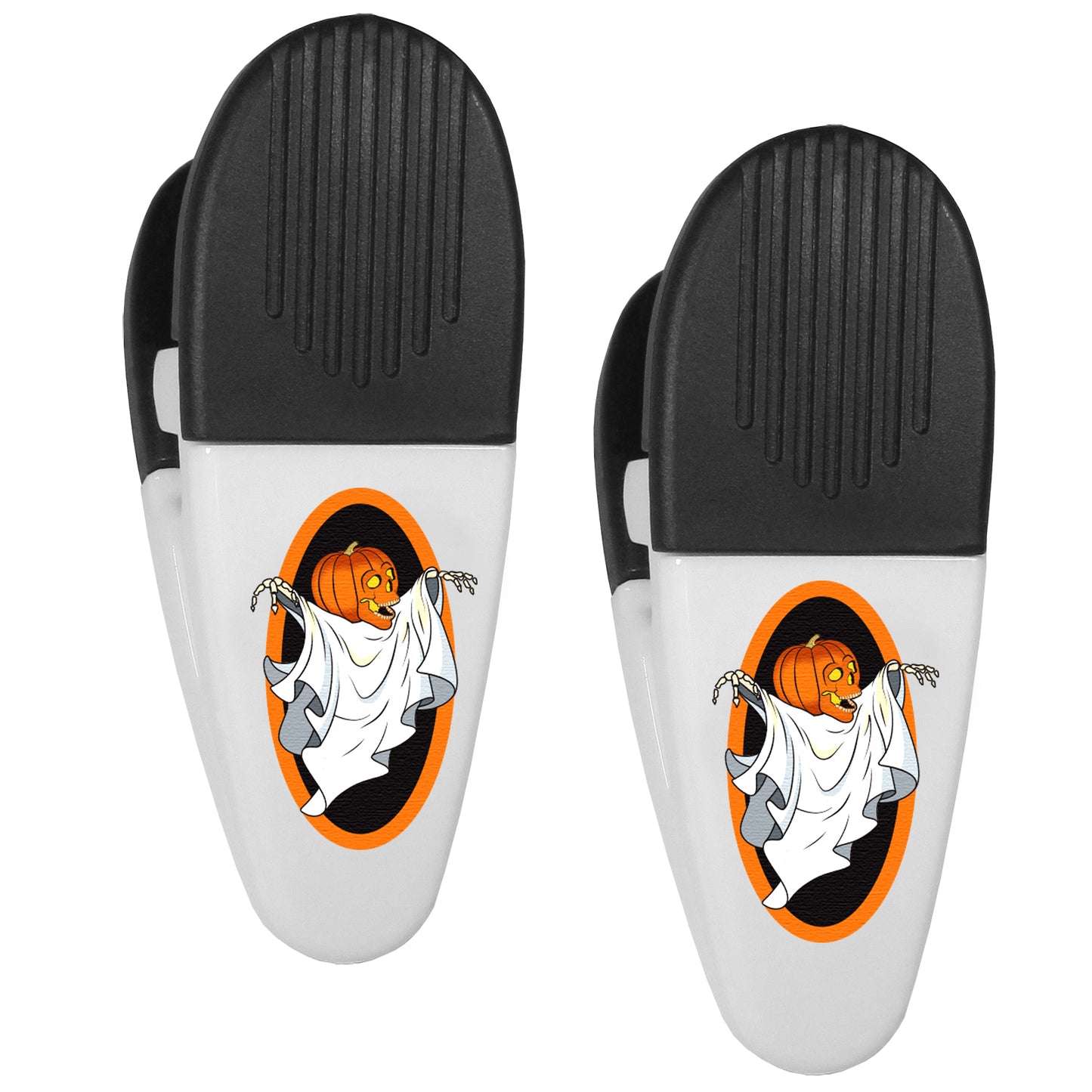 Jack O'lantern Ghost Mini Chip Clip Magnets, 2 pk