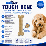 Tough Bone Nylon Chew Bone | Ultra-Durable Dog Toy for Aggressive Chewers | SodaPup - SodaPup/True Dogs, LLC - Flyclothing LLC