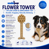 Flower Tower Nylon Chew Toy for Aggressive Chewers - USA Made Enrichment Toy - SodaPup/True Dogs, LLC - Flyclothing LLC