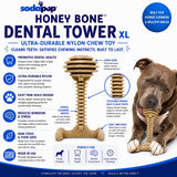 Honey Bone Dental Tower - Durable Nylon Dog Chew Toy XL | USA Made - SodaPup/True Dogs, LLC - Flyclothing LLC