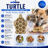 Turtle Nylon Chew Toy - Ultra-Durable Enrichment Toy for Power Chewers USA - SodaPup/True Dogs, LLC - Flyclothing LLC