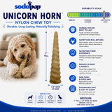 Unicorn Horn Nylon Dog Chew Toy | Durable for Aggressive Chewers | SodaPup - SodaPup/True Dogs, LLC - Flyclothing LLC