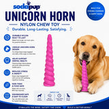 Unicorn Horn Nylon Dog Chew Toy | Durable for Aggressive Chewers | SodaPup - SodaPup/True Dogs, LLC - Flyclothing LLC