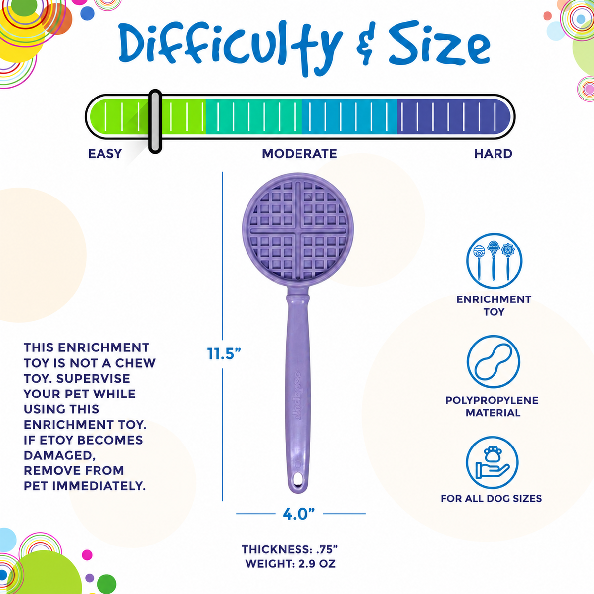 eStick Hand-Held Dog Enrichment Target Training Toy - Interactive Lick Stick | USA Made - SodaPup/True Dogs, LLC - Flyclothing LLC