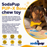 PUP-X Rubber Bone Dog Toy - Durable, Floats, Chew Toy for Large Dogs | USA - SodaPup/True Dogs, LLC - Flyclothing LLC