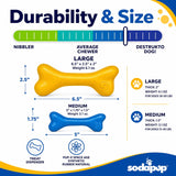 PUP-X Rubber Bone Dog Toy - Durable, Floats, Chew Toy for Large Dogs | USA - SodaPup/True Dogs, LLC - Flyclothing LLC