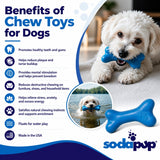 PUP-X Rubber Bone Dog Toy - Durable, Floats, Chew Toy for Large Dogs | USA - SodaPup/True Dogs, LLC - Flyclothing LLC