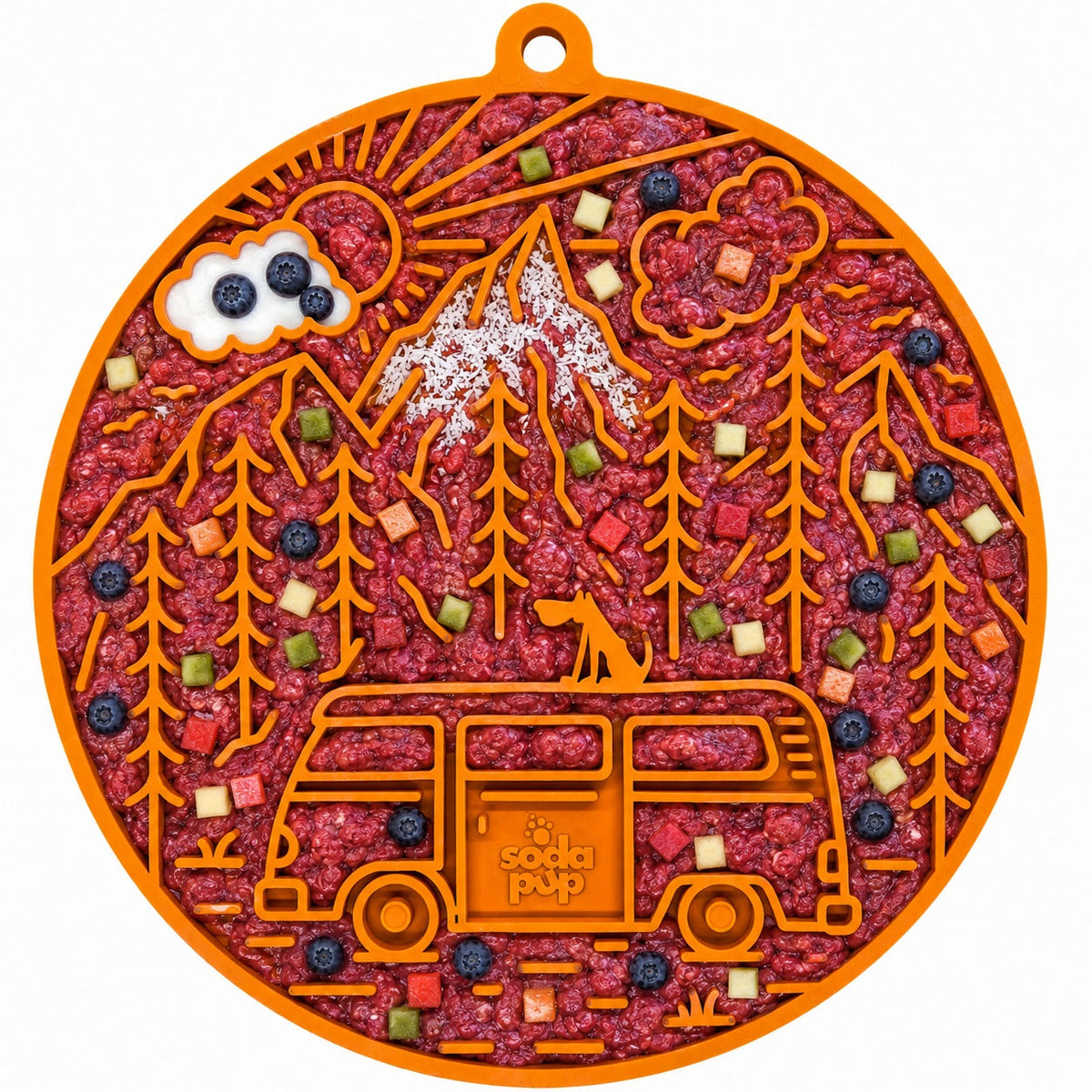Camp eMat - Enrichment Lick Mat For Dogs and Cats - with Suction Cups | Retro Van Design | USA Made - SodaPup/True Dogs, LLC - Flyclothing LLC