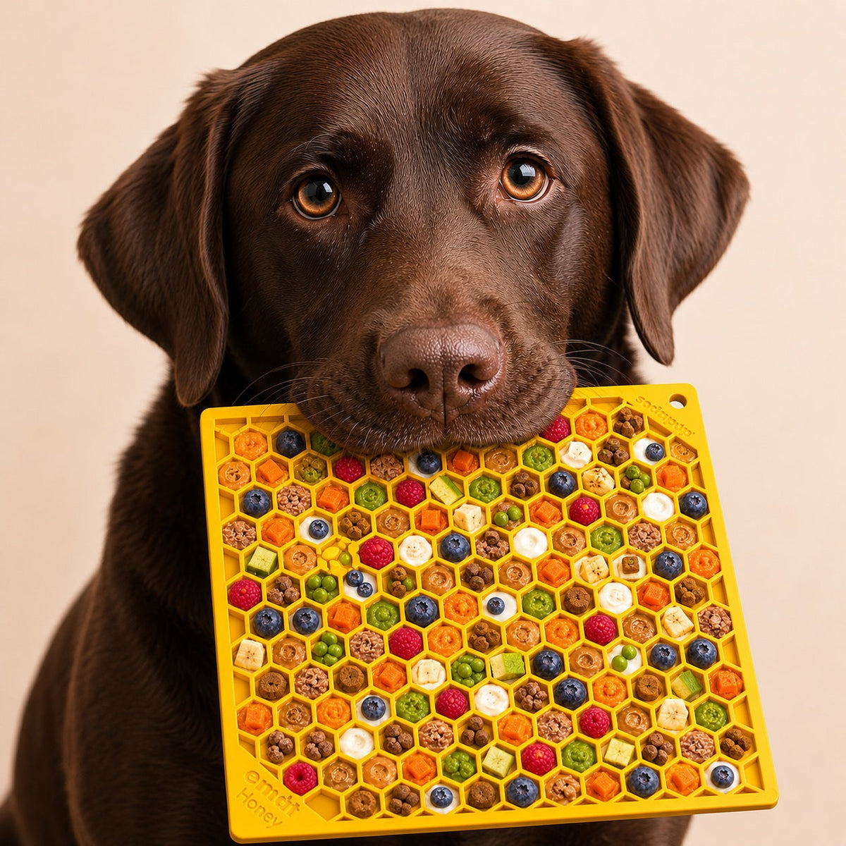 Honeycomb eMat - Enrichment Lick Mat for Dogs and Cats | eMat Enrichment Toy for Anxiety Relief | SodaPup - SodaPup/True Dogs, LLC - Flyclothing LLC