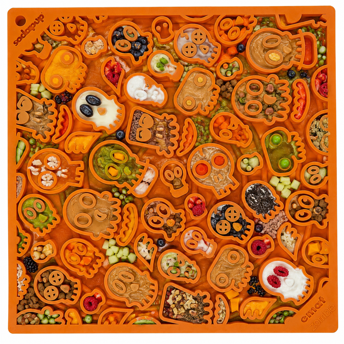 Zombie eMat - Enrichment Lick Mat for Dogs and Cats | Halloween Skull Design | SodaPup - SodaPup/True Dogs, LLC - Flyclothing LLC