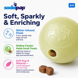 Glow in the Dark Glitter Ball 2-Pack Dog Toy | Soft PUP-X Rubber Floating Fetch Ball with Treat Dispenser | USA Made - SodaPup/True Dogs, LLC - Flyclothing LLC