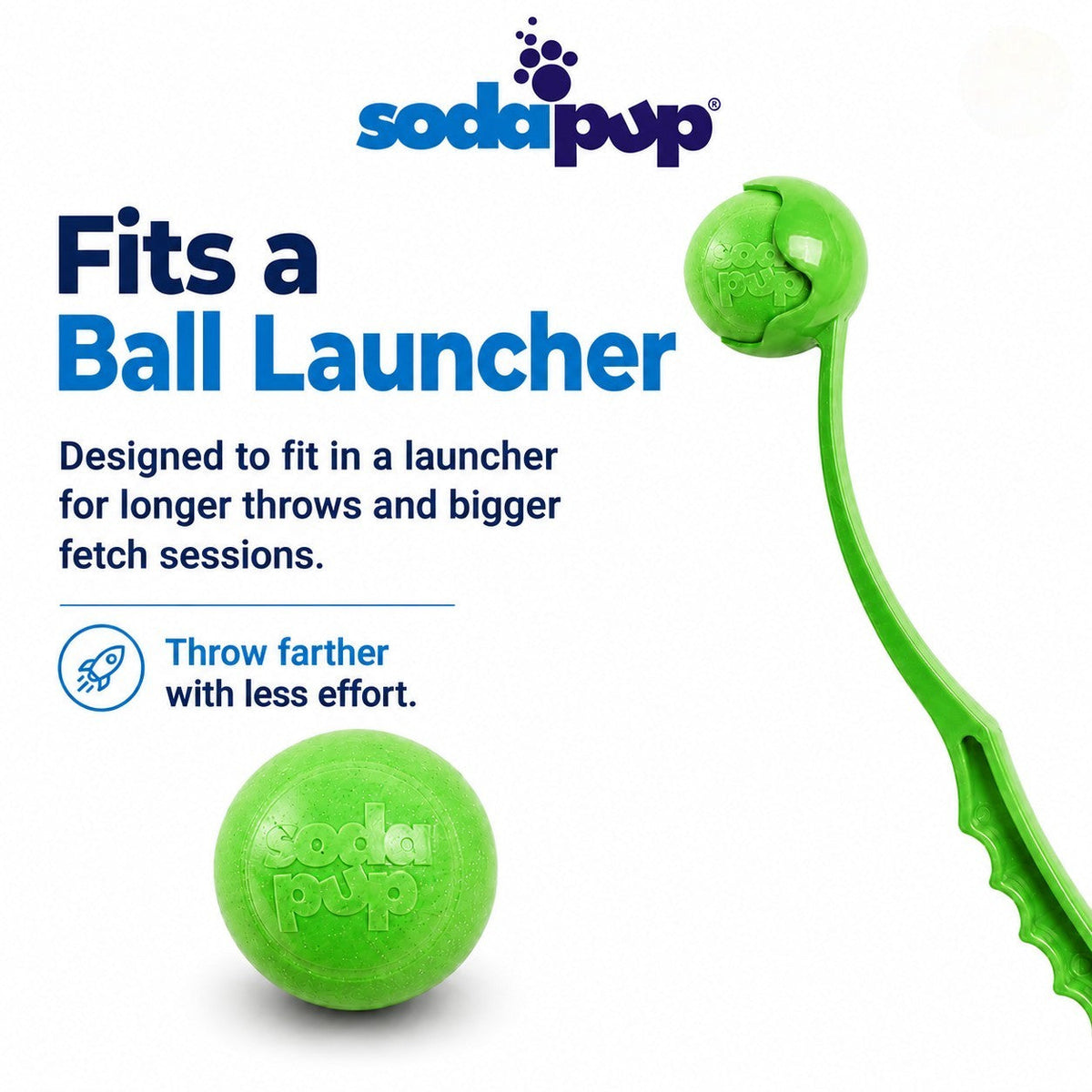 Green Glitter Ball 2-Pack Dog Toy | Soft PUP-X Rubber Floating Fetch Ball with Treat Dispenser | USA Made - SodaPup/True Dogs, LLC - Flyclothing LLC
