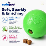 Green Glitter Ball 2-Pack Dog Toy | Soft PUP-X Rubber Floating Fetch Ball with Treat Dispenser | USA Made - SodaPup/True Dogs, LLC - Flyclothing LLC