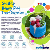 Honey Pot Dog eCup Treat Dispenser | Durable PUP-X Rubber Enrichment Toy | USA Made - SodaPup/True Dogs, LLC - Flyclothing LLC
