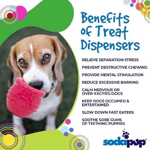 Honey Pot Dog eCup Treat Dispenser | Durable PUP-X Rubber Enrichment Toy | USA Made - SodaPup/True Dogs, LLC - Flyclothing LLC