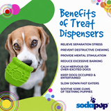 Honey Pot Dog eCup Treat Dispenser | Durable PUP-X Rubber Enrichment Toy | USA Made - Limited Edition Apple Green - SodaPup/True Dogs, LLC - Flyclothing LLC