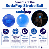 Strobe Ball Light-Up Dog Toy - Durable Floating Chew Ball | Made in USA - SodaPup/True Dogs, LLC - Flyclothing LLC