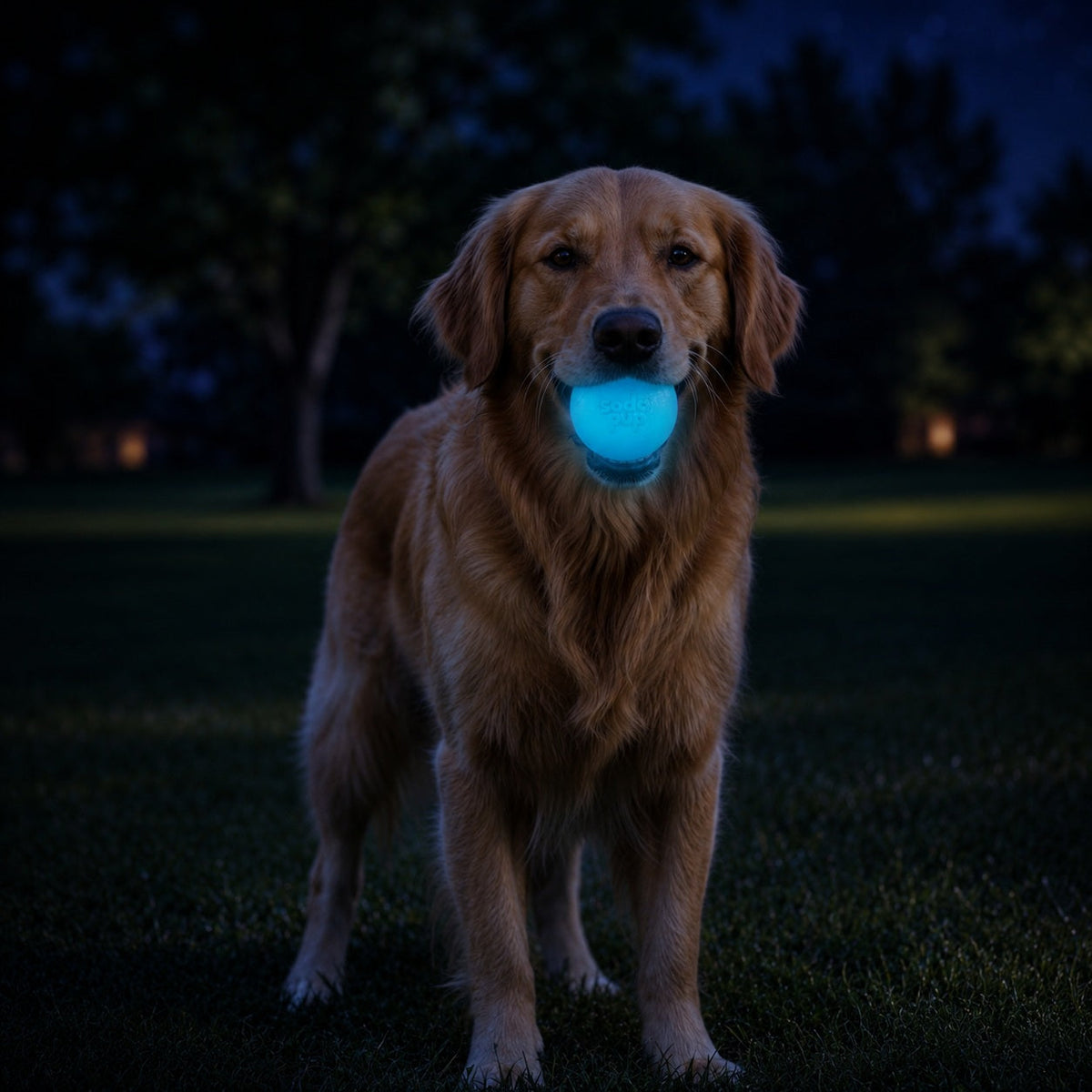 Strobe Ball Light-Up Dog Toy - Durable Floating Chew Ball | Made in USA - SodaPup/True Dogs, LLC - Flyclothing LLC