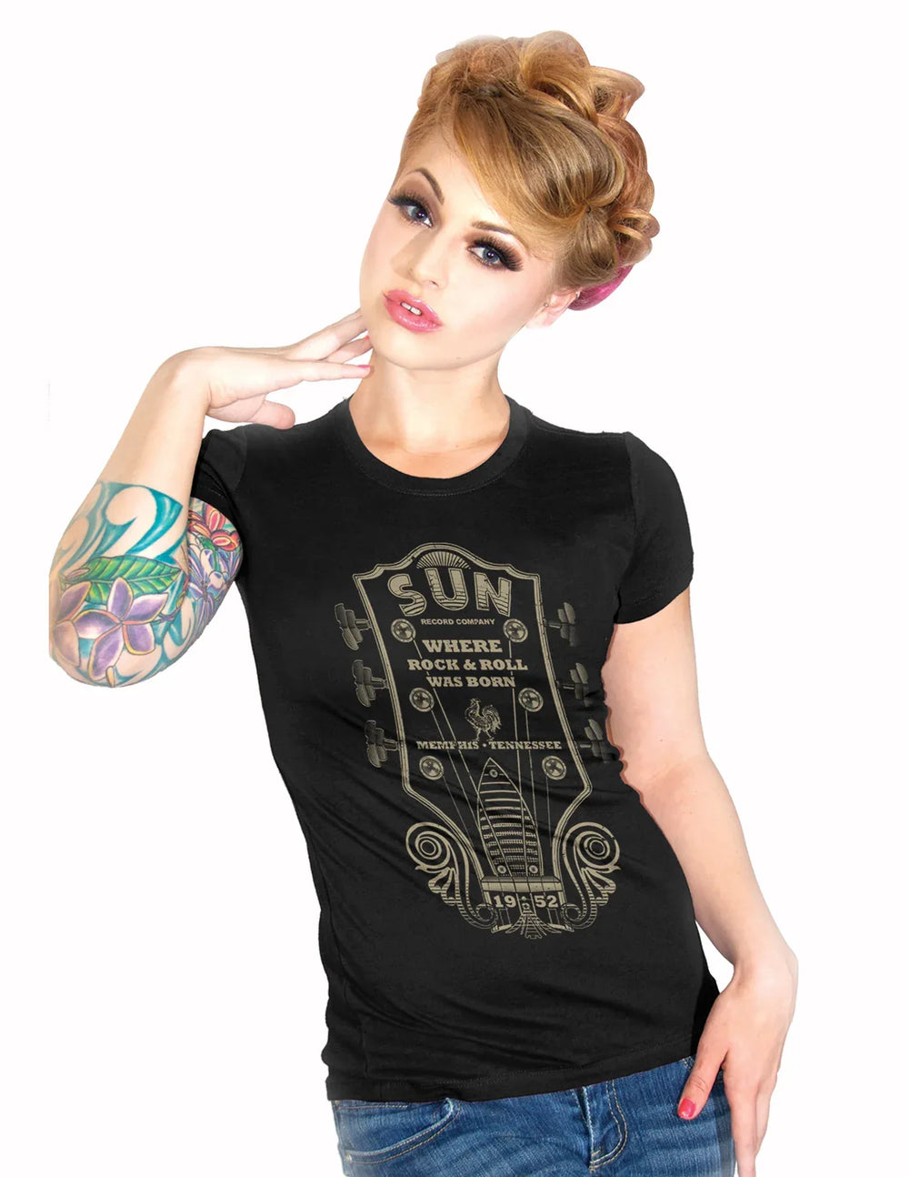 Sun Records Guitar Head Tee - Sun Records - Flyclothing LLC