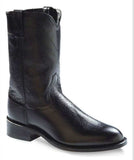 Old West Black  Men's Roper Toe Boots - Old West