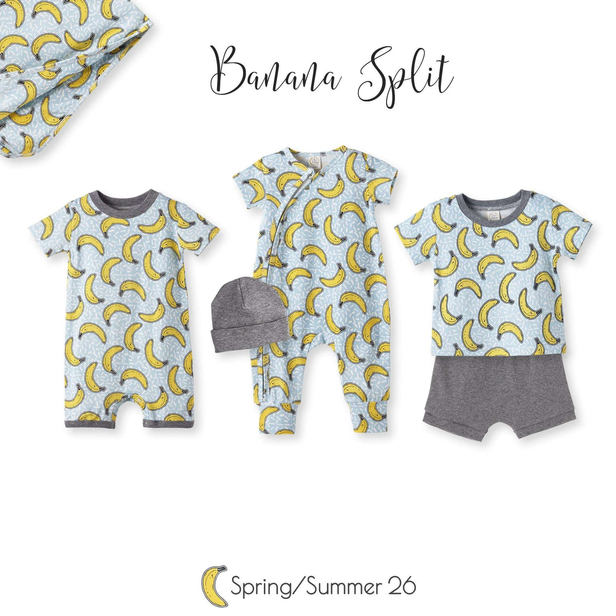 Banana Split Bamboo Stroller Blanket for Babies - Tesa Babe - Flyclothing LLC