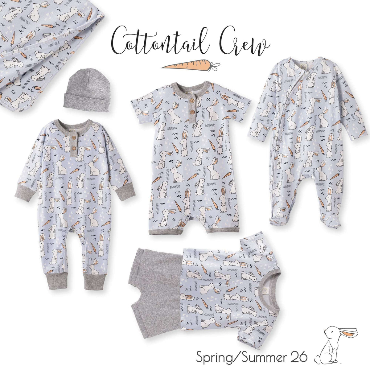 Cottontail Crew Bamboo Easter Shorty Romper for Baby Boys - Tesa Babe - Flyclothing LLC