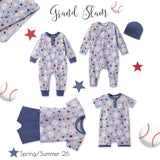 Grand Slam Baseball Bamboo Tee & Cotton Shorts Set for Boys - Tesa Babe - Flyclothing LLC