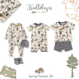Trailblazer Bamboo Zipper Convertible Romper for Baby Boys - Tesa Babe - Flyclothing LLC