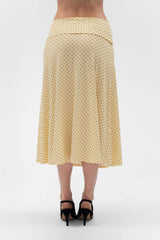 FOLDOVER FLARED MAXI SKIRT IN BUTTER - findmenowthelabel - Flyclothing LLC