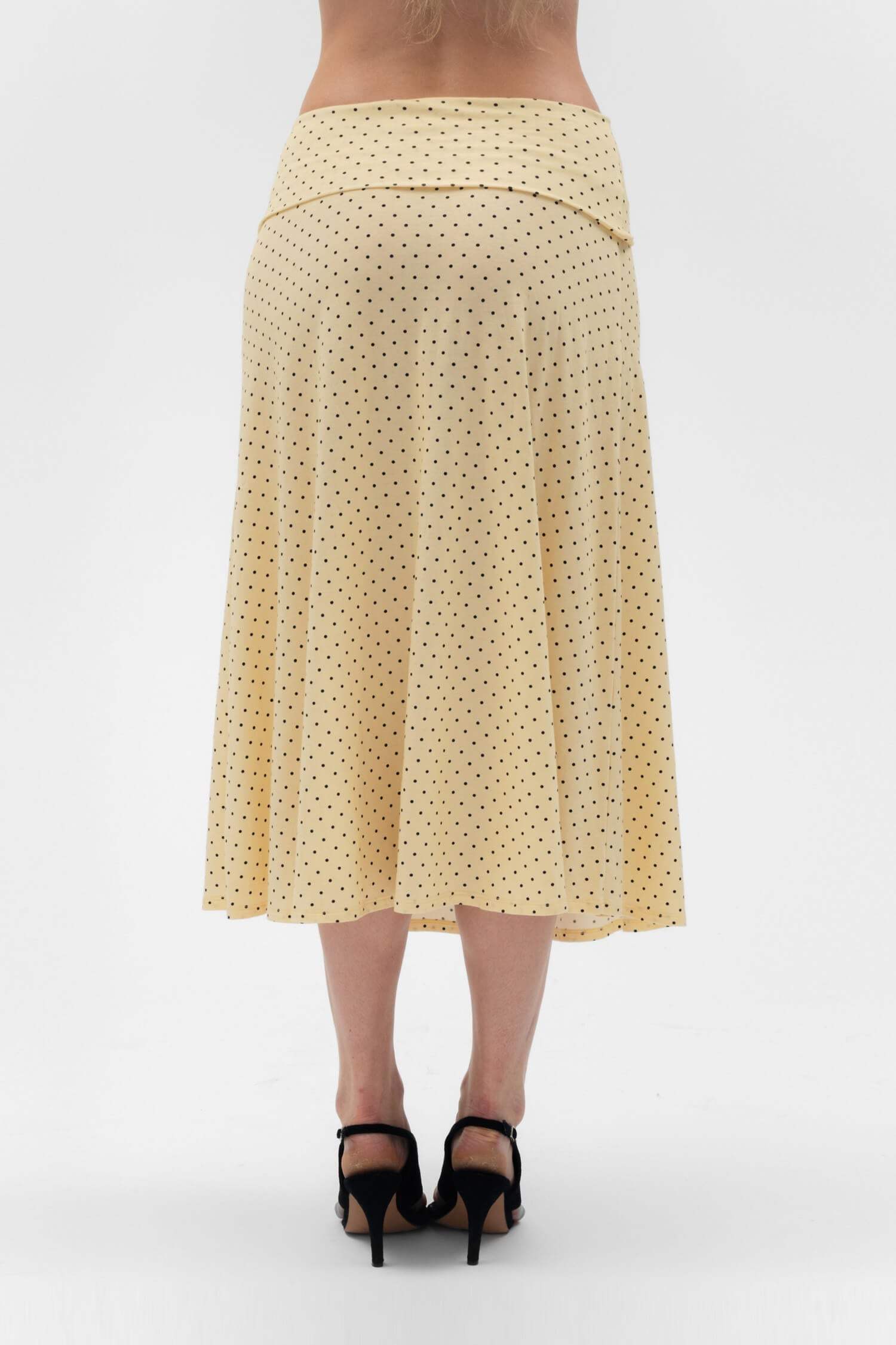 FOLDOVER FLARED MAXI SKIRT IN BUTTER - findmenowthelabel - Flyclothing LLC