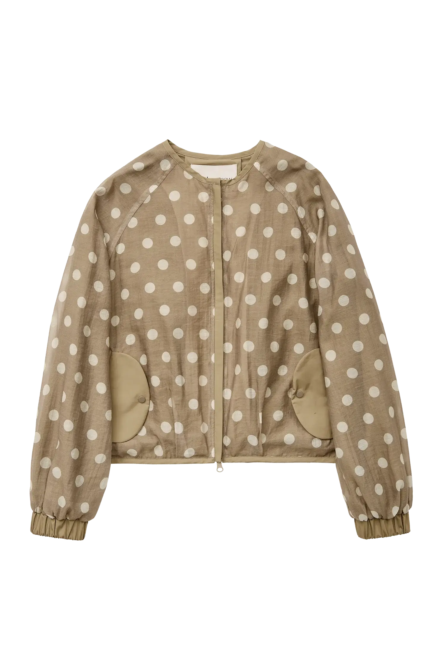 FABIO VOILE JACKET IN CREAM AND MOCHA