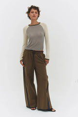 MIRINAE RAGLAN TOP IN MATCHA MEL