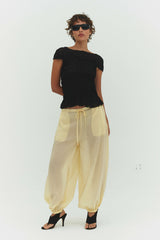 ZORA VOILE PANT IN BUTTER - findmenowthelabel - Flyclothing LLC