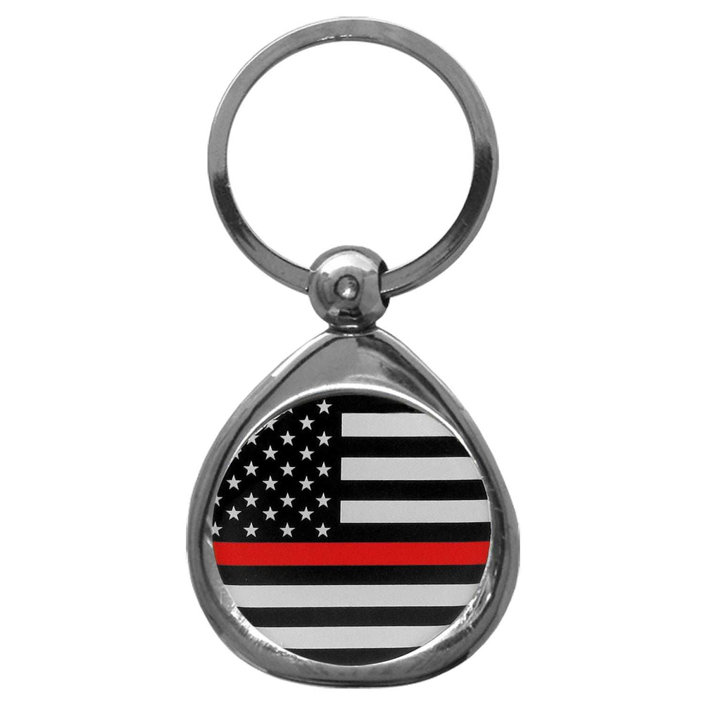 Thin Red Line Coast Guard Flag Chrome Key Chain - Coast Guard - Flyclothing LLC