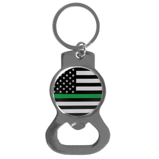 Thin Green Line Army Flag Bottle Opener Key Chain - Army - Flyclothing LLC