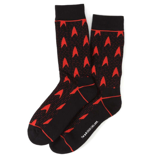 Star Trek Red Delta Shield Black Men's Socks - Cufflinks.com - Flyclothing LLC
