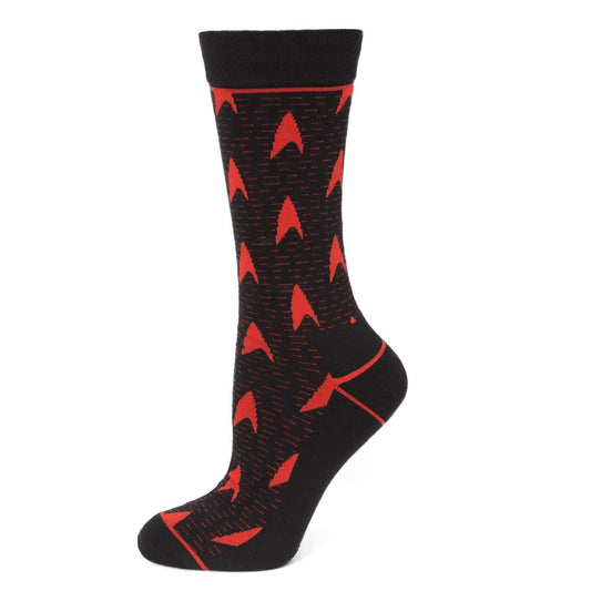 Star Trek Red Delta Shield Black Men's Socks - Cufflinks.com - Flyclothing LLC
