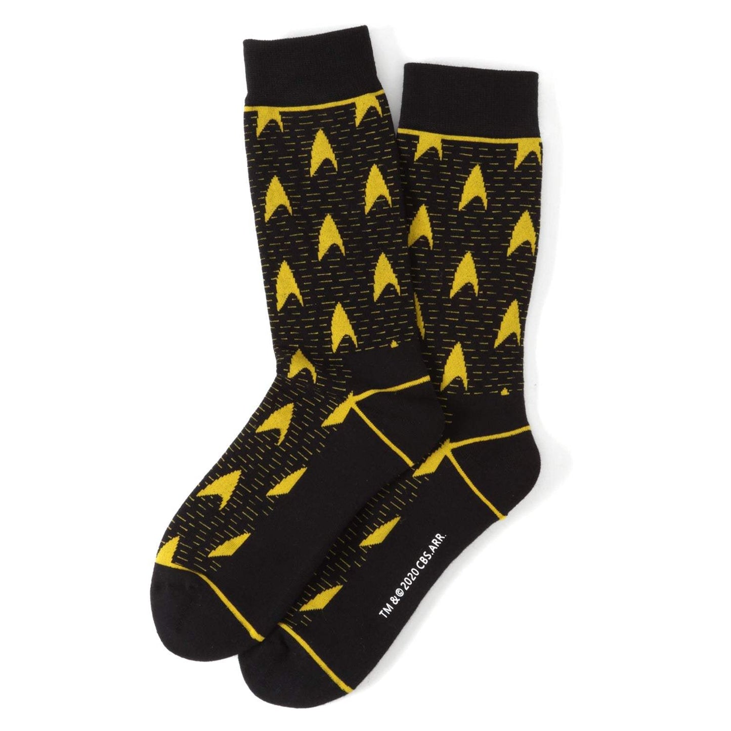 Star Trek Yellow Delta Shield Black Men's Socks - Cufflinks.com - Flyclothing LLC