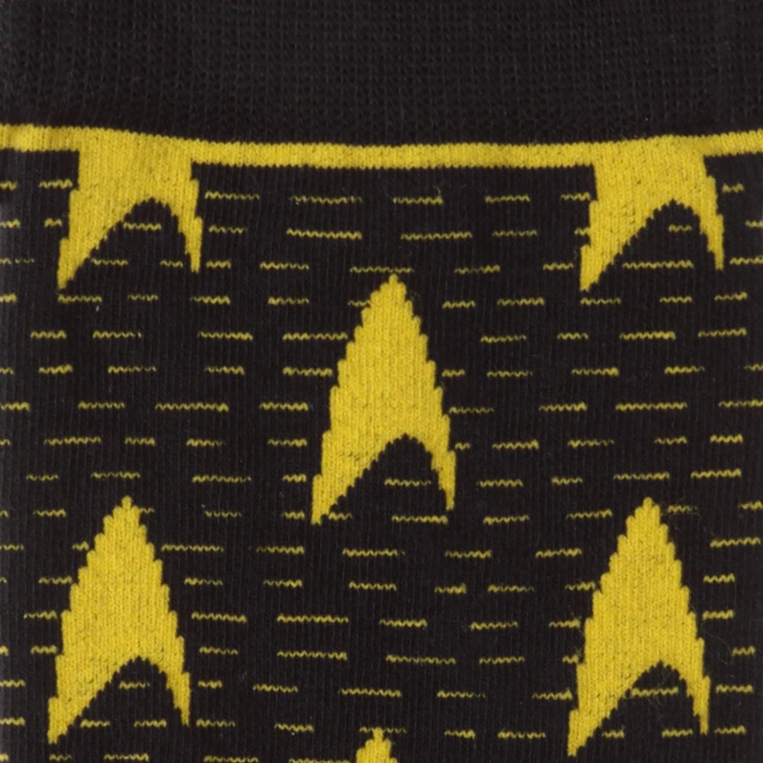 Star Trek Yellow Delta Shield Black Men's Socks - Cufflinks.com - Flyclothing LLC