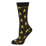 Star Trek Yellow Delta Shield Black Men's Socks - Cufflinks.com - Flyclothing LLC