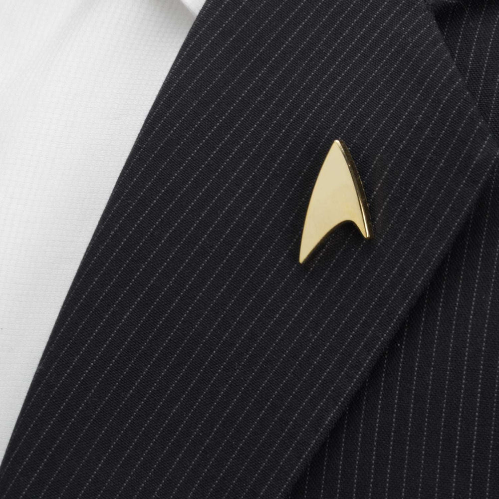 Star Trek Gold Delta Shield Lapel Pin - Cufflinks.com - Flyclothing LLC