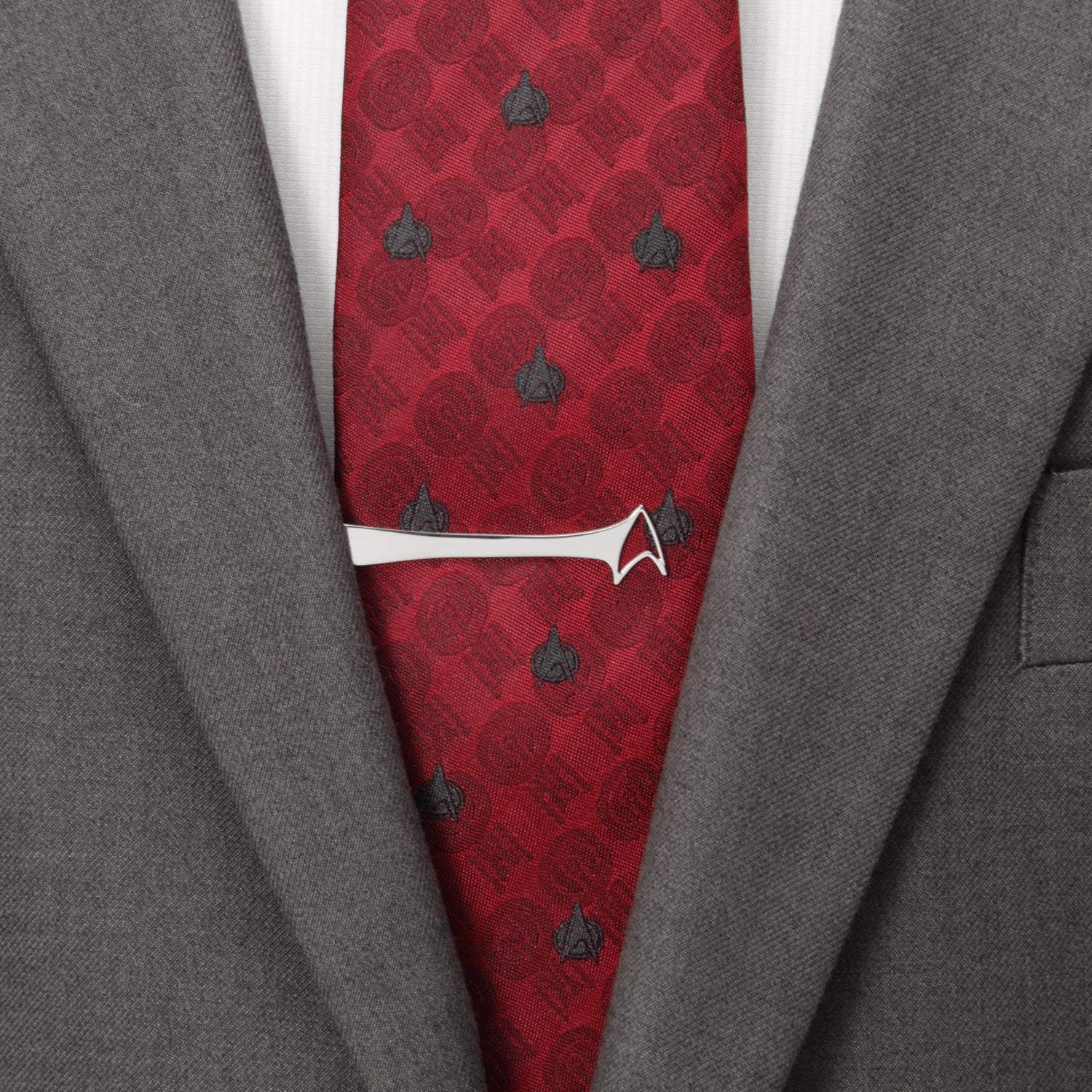 Star Trek Sterling Silver Cutout Delta Shield Tie Bar - Cufflinks.com - Flyclothing LLC
