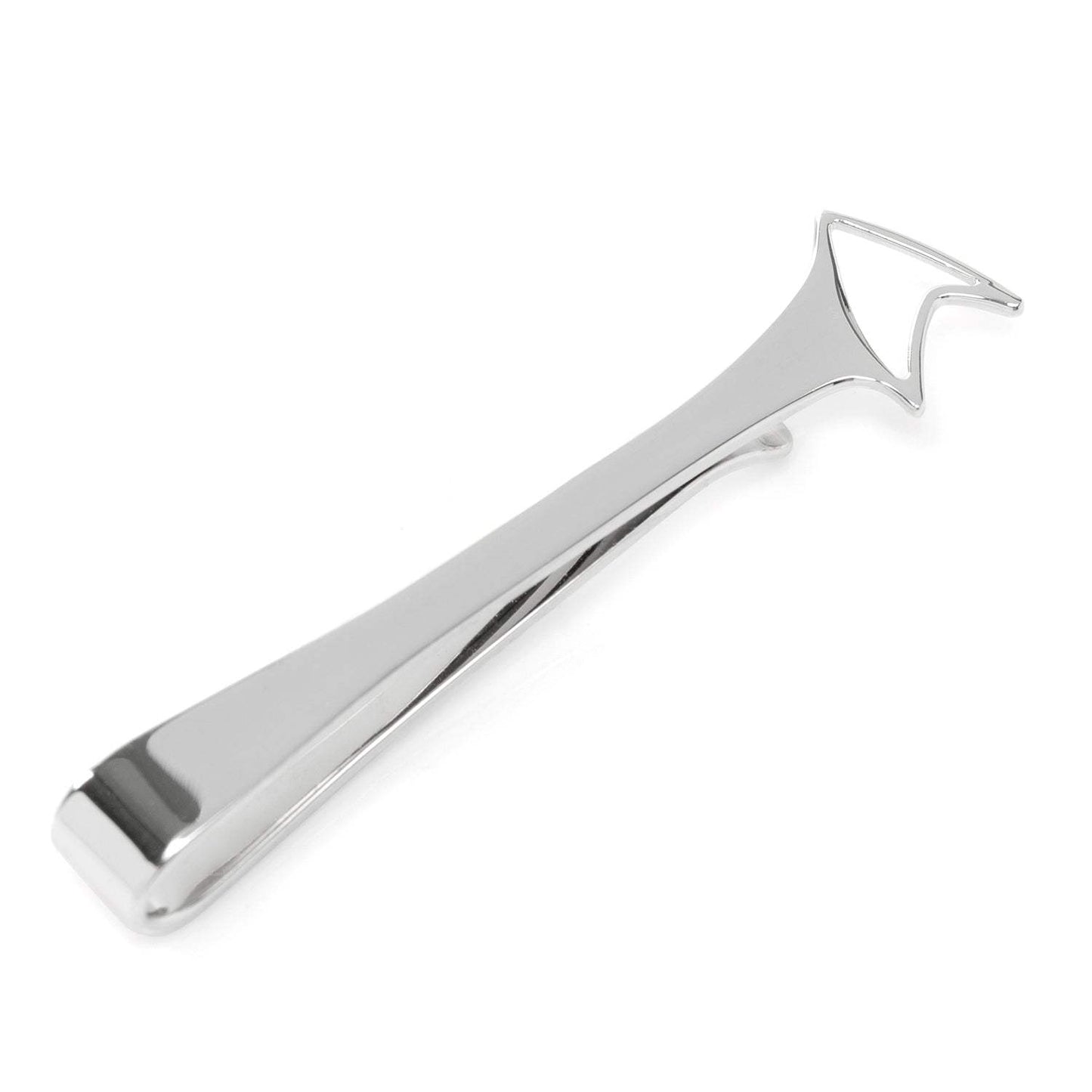 Star Trek Sterling Silver Cutout Delta Shield Tie Bar - Cufflinks.com - Flyclothing LLC