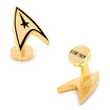 Star Trek Gold Plated Delta Shield Cufflinks - Cufflinks.com - Flyclothing LLC