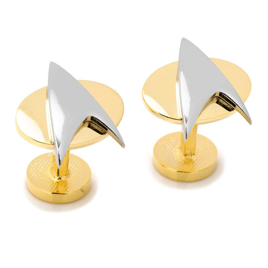 Star Trek Two Tone Delta Shield Cufflinks - Cufflinks.com - Flyclothing LLC