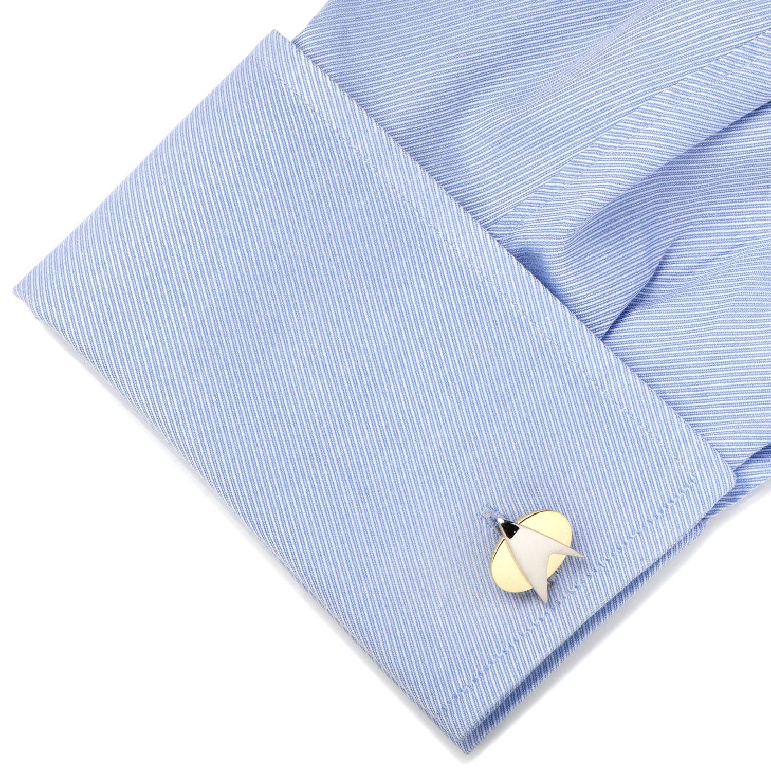 Star Trek Two Tone Delta Shield Cufflinks - Cufflinks.com - Flyclothing LLC