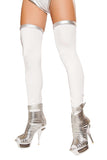 Roma Costume White/Silver Space Commander Leggings - Roma Costume - Flyclothing LLC