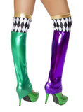 Roma Costume Green/Purple Jester Leggings - Roma Costume - Flyclothing LLC