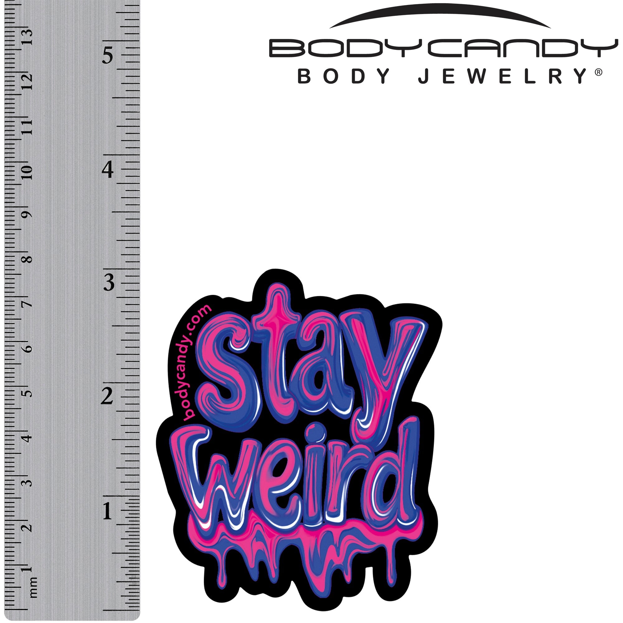 Stay Weird Sticker by Onyx O - BodyCandy